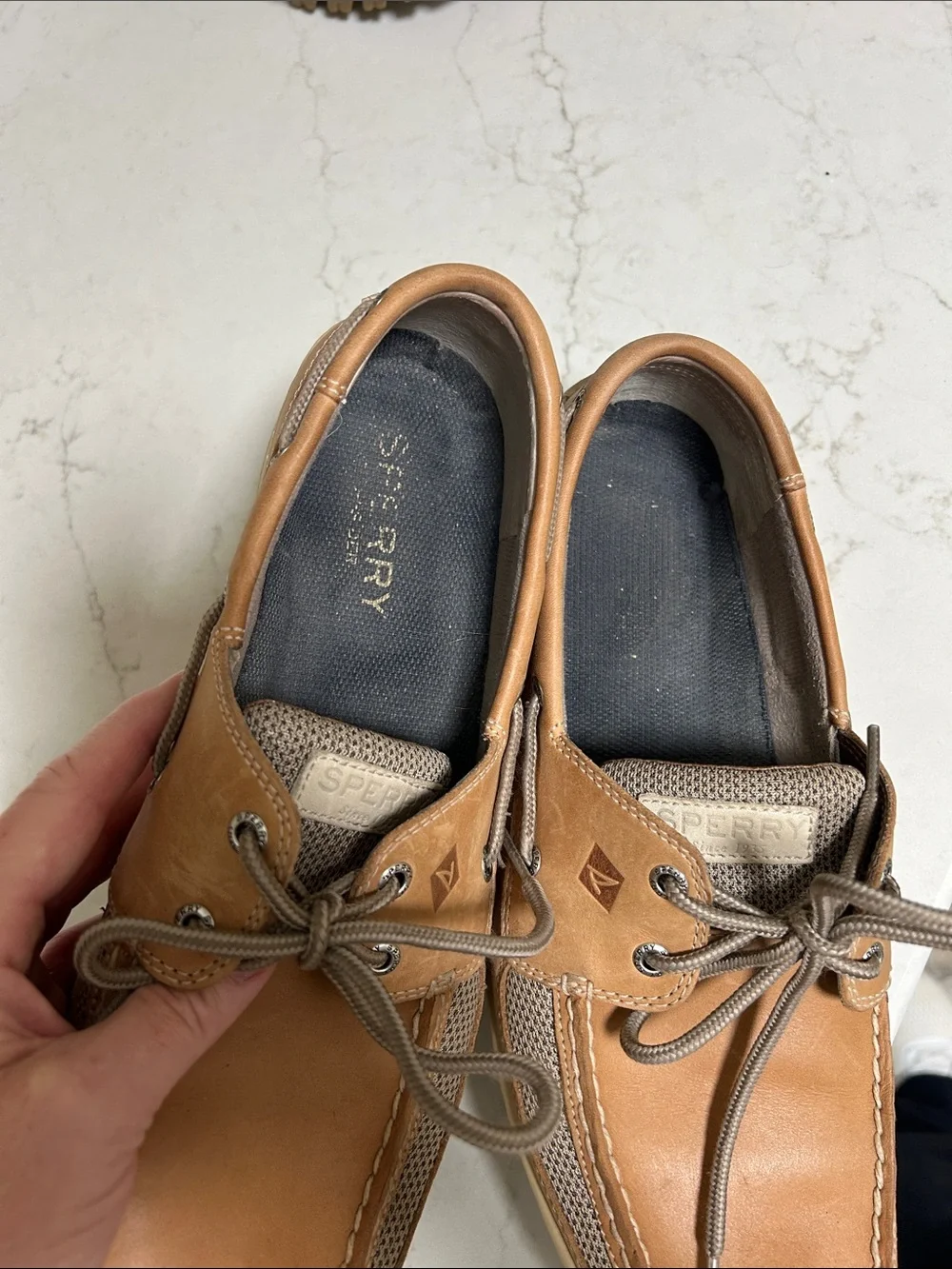 Sperry Men’s Tan Leather Deck Boat Shoes